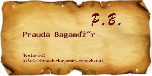 Prauda Bagamér névjegykártya